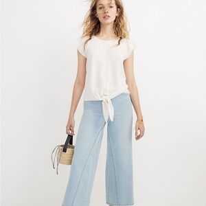 Madewell Tie-Front Marin Sweater Tee size XS